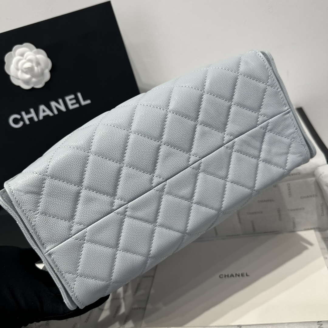 Chanel AS5293 Small Hobo Calfskin & Gold-Tone Metal Ligth Blue - Default Title - View 6