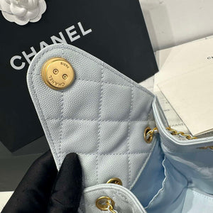 Chanel AS5293 Small Hobo Calfskin & Gold-Tone Metal Ligth Blue - Default Title - View 7
