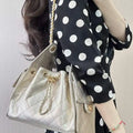 Chanel AS5293 Small Hobo Calfskin & Gold-Tone Metal Light Gold