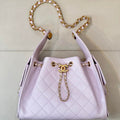Chanel AS5293 Small Hobo Calfskin & Gold-Tone Metal Light Purple