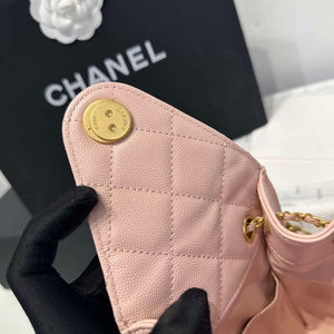 Chanel AS5293 Small Hobo Calfskin & Gold-Tone Metal Pink - Default Title - View 7