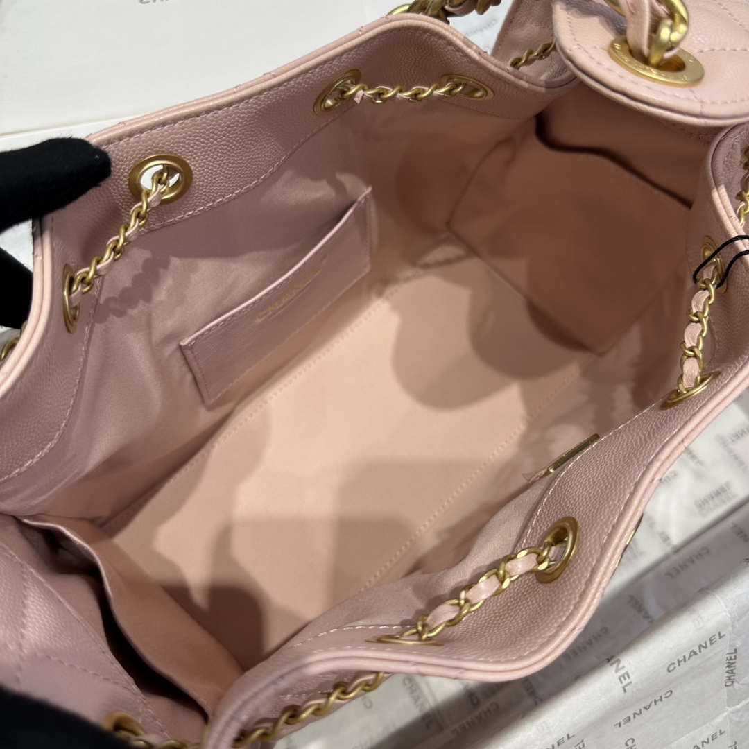 Chanel AS5293 Small Hobo Calfskin & Gold-Tone Metal Pink - Default Title - View 8