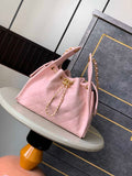 Chanel AS5293 Small Hobo Calfskin & Gold-Tone Metal Pink