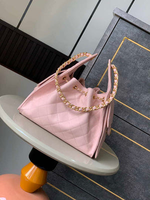 Chanel AS5293 Small Hobo Calfskin & Gold-Tone Metal Pink - Default Title - View 3