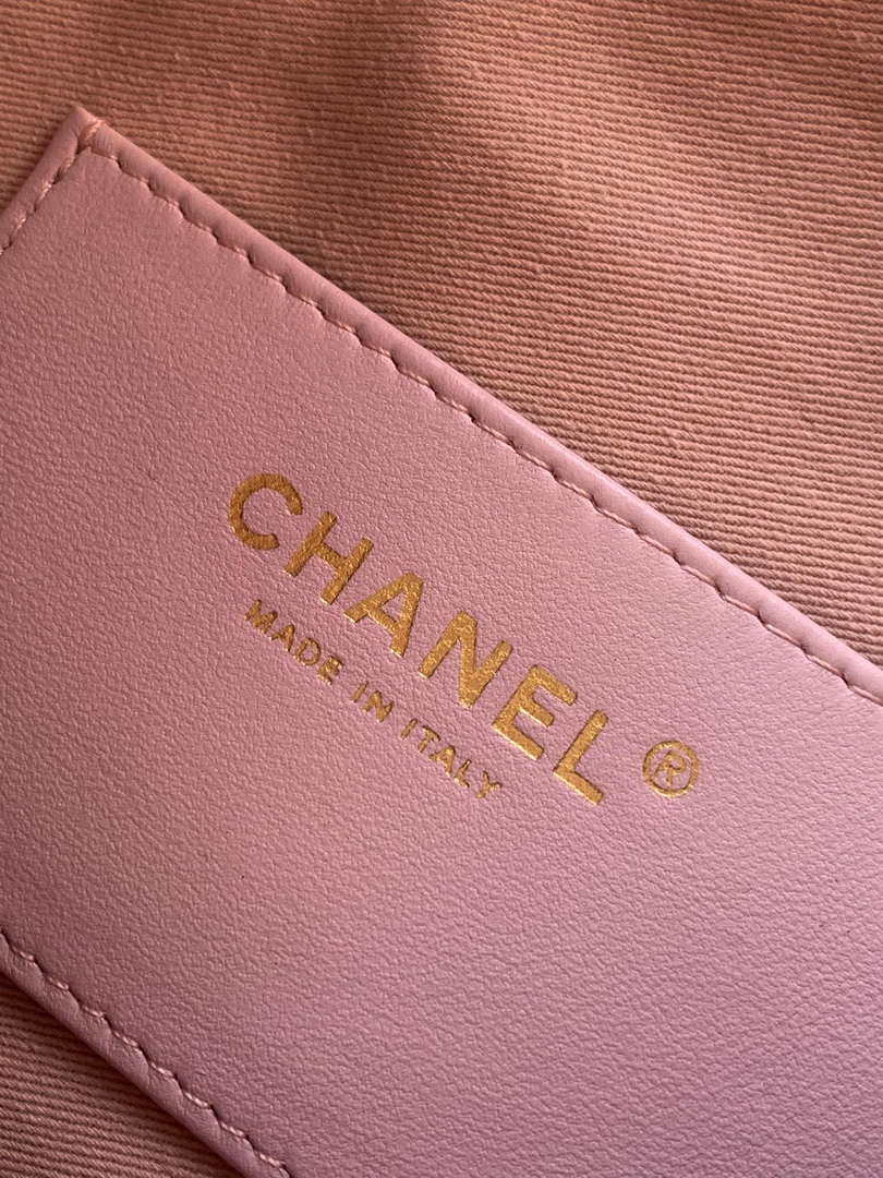 Chanel AS5293 Small Hobo Calfskin & Gold-Tone Metal Pink