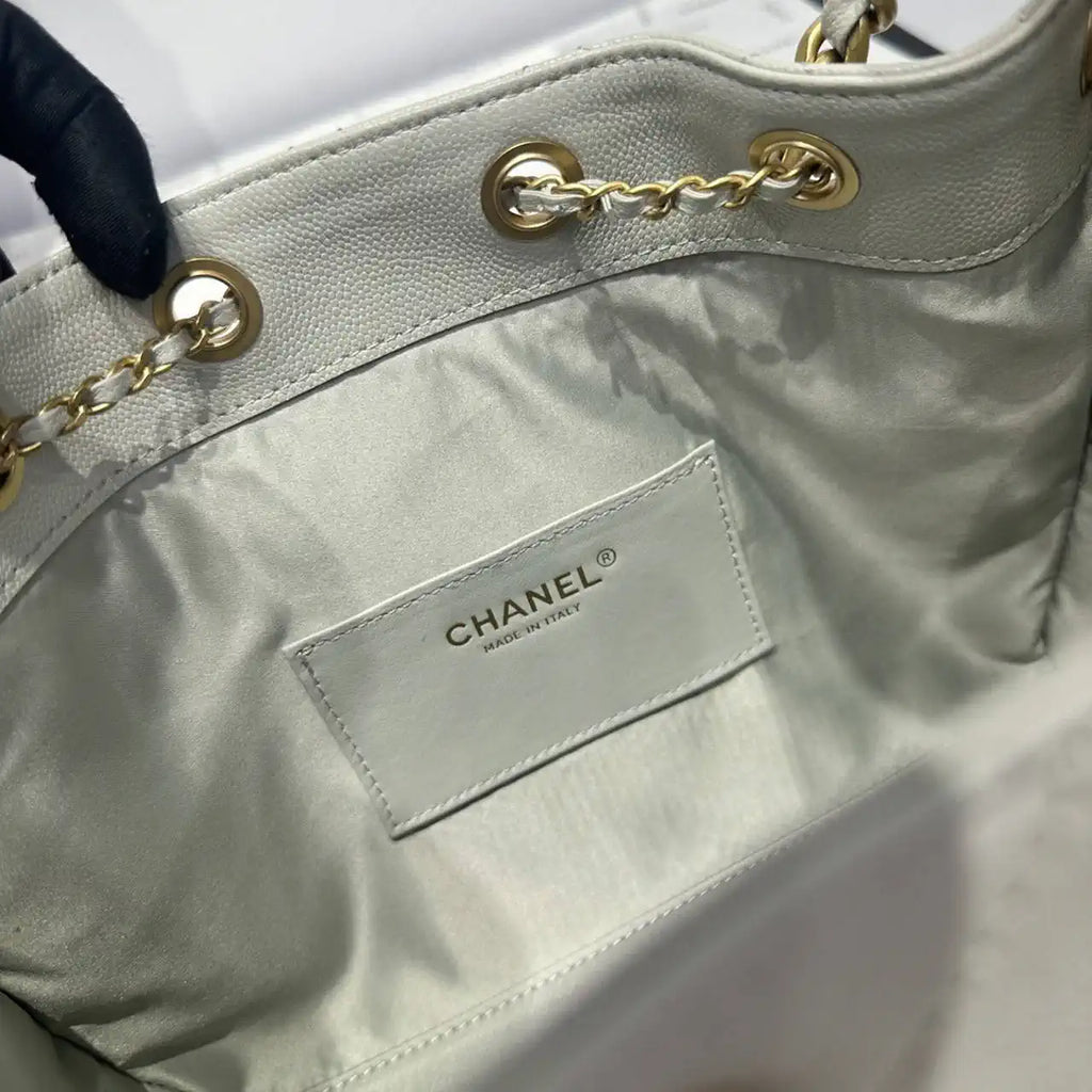 Chanel AS5293 Small Hobo Calfskin & Gold-Tone Metal Putty