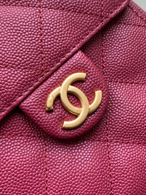 Chanel AS5293 Small Hobo Calfskin & Gold-Tone Metal Red - Default Title - View 5
