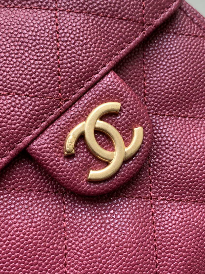 Chanel AS5293 Small Hobo Calfskin & Gold-Tone Metal Red - Default Title - View 5
