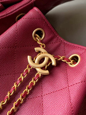 Chanel AS5293 Small Hobo Calfskin & Gold-Tone Metal Red - Default Title - View 6
