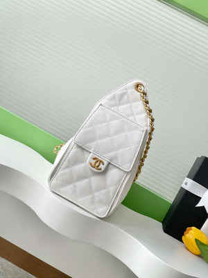 Chanel AS5293 Small Hobo Calfskin & Gold-Tone Metal White - Default Title - View 2