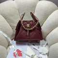 Chanel AS5293 Small Hobo Calfskin & Gold-Tone Metal Wine Red - Default Title - View 1