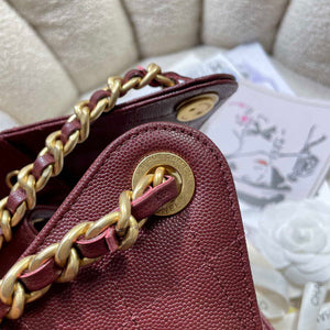 Chanel AS5293 Small Hobo Calfskin & Gold-Tone Metal Wine Red - Default Title - View 7
