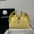 Chanel AS5293 Small Hobo Calfskin & Gold-Tone Metal Yellow - Default Title - View 1