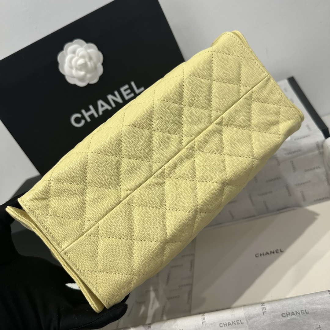Chanel AS5293 Small Hobo Calfskin & Gold-Tone Metal Yellow