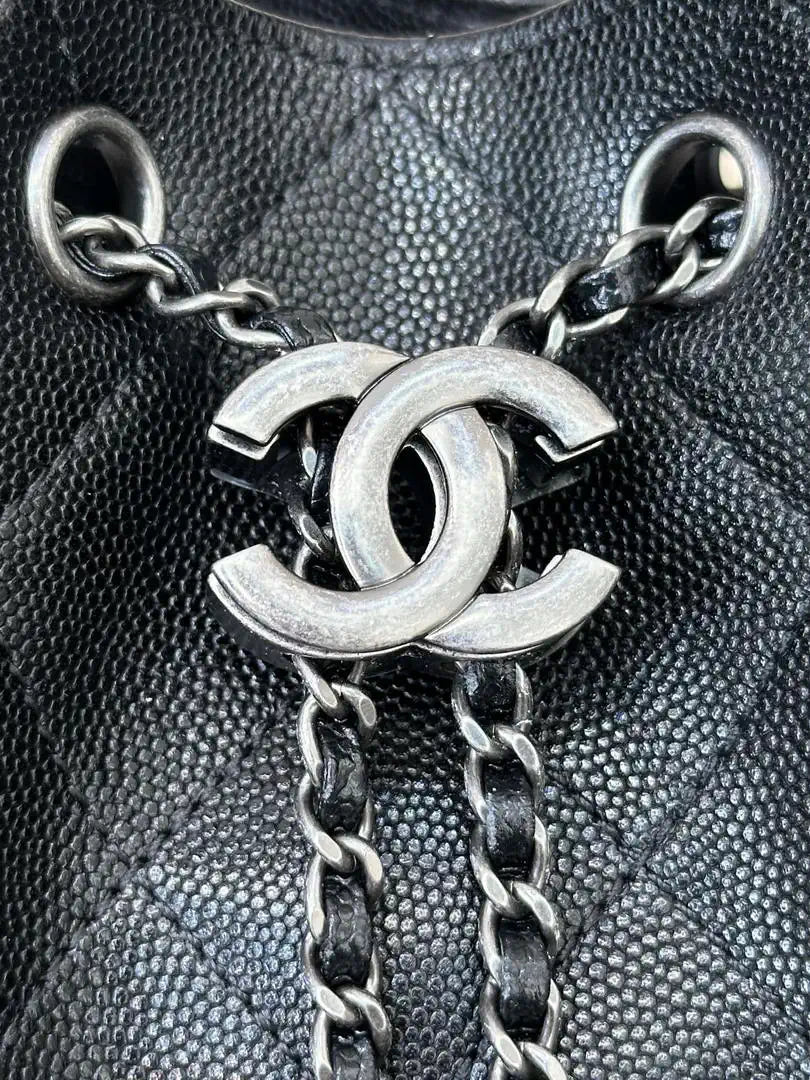 Chanel AS5293 Small Hobo Calfskin & Silver-Tone Metal Black
