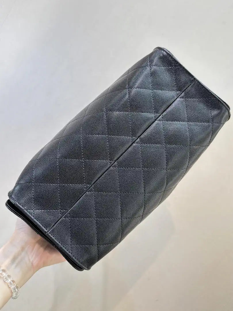 Chanel AS5293 Small Hobo Calfskin & Silver-Tone Metal Black