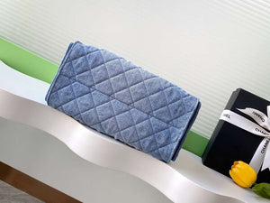 Chanel AS5293 Small Hobo Canvas & Gold-Tone Metal Denim Blue - Default Title - View 4
