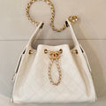 Chanel AS5293 Small Hobo Handbag Calfskin & Gold-Tone Metal  Beige - Default Title - View 1