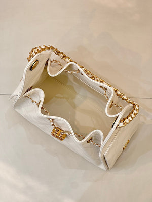 Chanel AS5293 Small Hobo Handbag Calfskin & Gold-Tone Metal  Beige - Default Title - View 9
