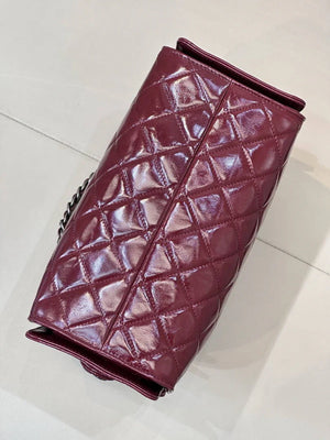 Chanel AS5293 Small Hobo Lambskin & Black Silver-Tone Metal  Wine Red - Default Title - View 8