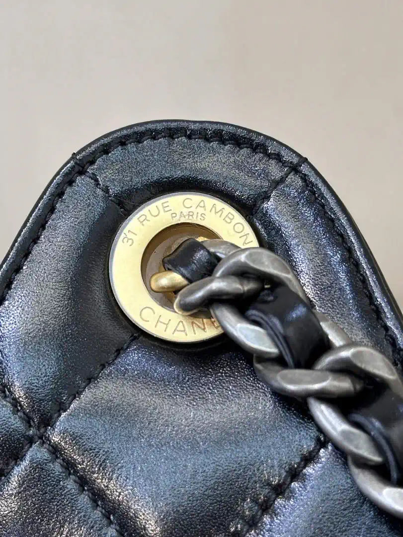 Chanel AS5293 Small Hobo Lambskin & Gold-Tone Metal Light Gold