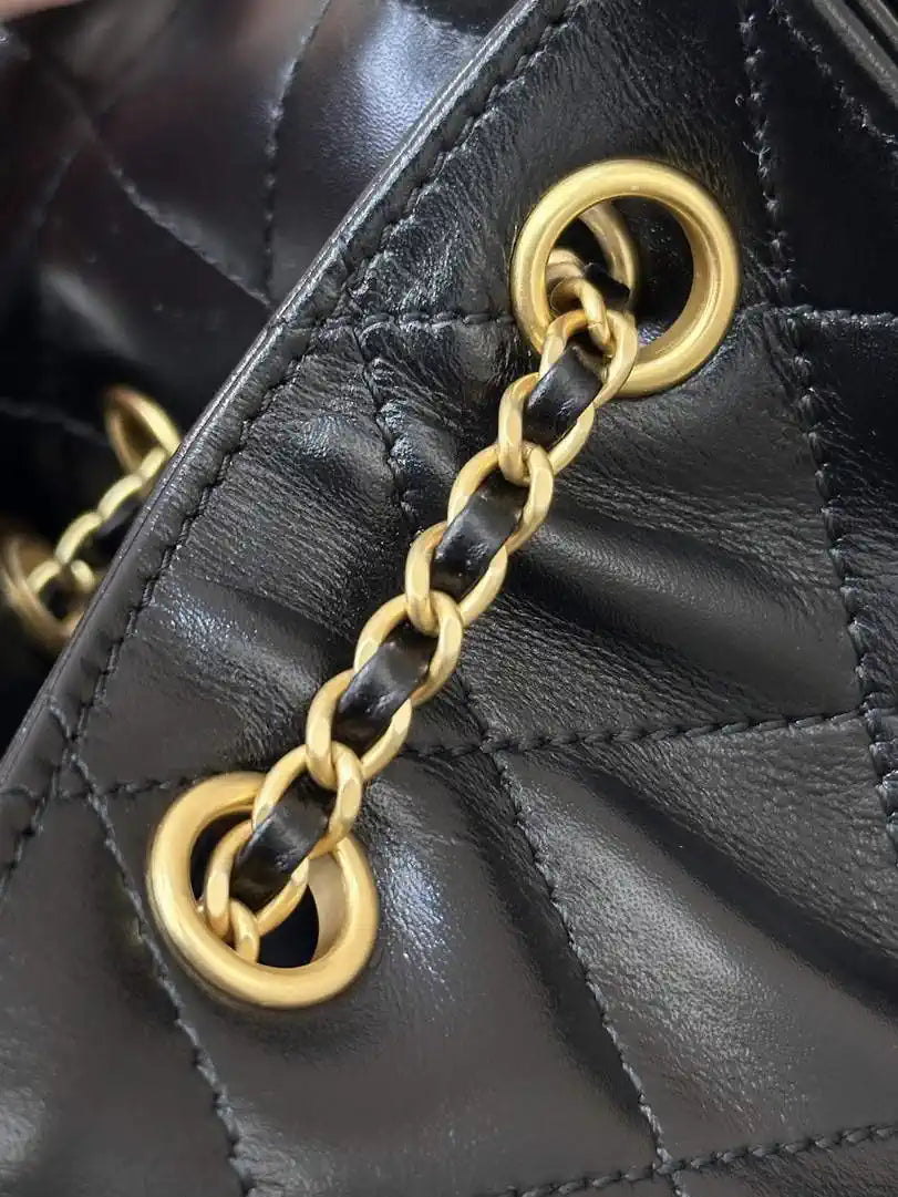 Chanel AS5293 Small Hobo Lambskin & Gold-Tone Metal Light Gold