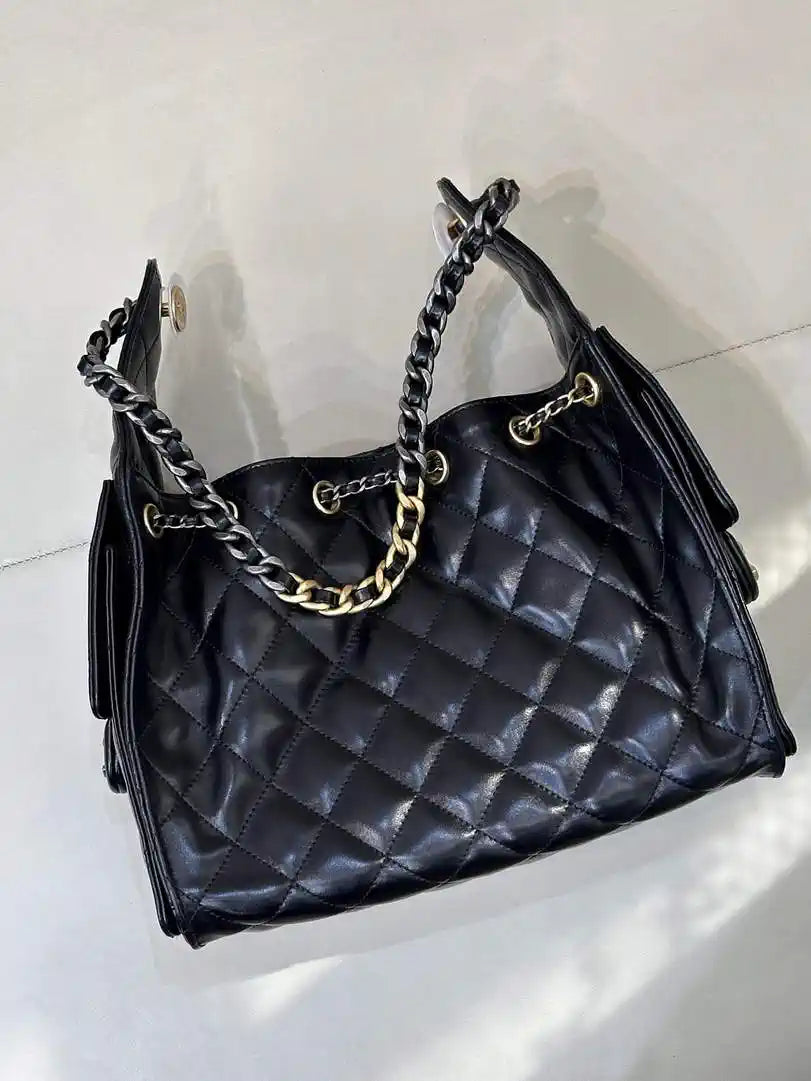 Chanel AS5293 Small Hobo Lambskin & Gold-Tone Metal Light Gold