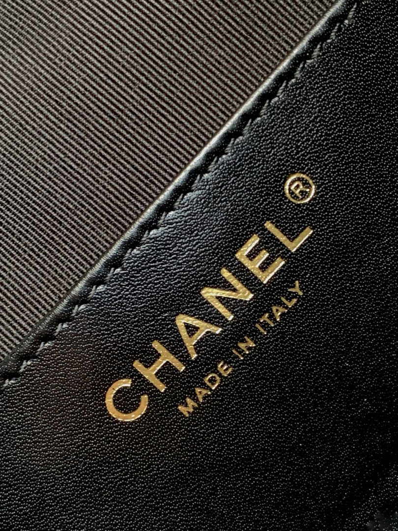 Chanel AS5293 Small Hobo Suede & Gold-Tone Metal Black