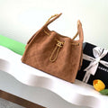 Chanel AS5293 Small Hobo Suede & Gold-Tone Metal Earthy Yellow - Default Title - View 1