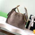 Chanel AS5293 Small Hobo Suede & Gold-Tone Metal Brown - Default Title - View 1