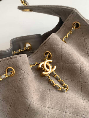 Chanel AS5293 Small Hobo Suede & Gold-Tone Metal Brown - Default Title - View 3