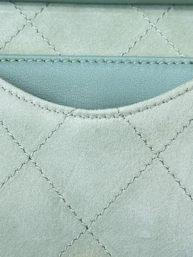 Chanel AS5293 Small Hobo Suede & Gold-Tone Metal Green