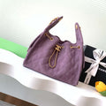 Chanel AS5293 Small Hobo Suede & Gold-Tone Metal Purple - Default Title - View 1