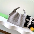 Chanel AS5293 Small Hobo Suede & Silver-Tone Metal Elephant Gray - Default Title - View 1