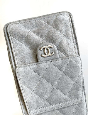 Chanel AS5293 Small Hobo Suede & Silver-Tone Metal Elephant Gray - Default Title - View 7