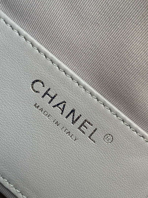 Chanel AS5293 Small Hobo Suede & Silver-Tone Metal Elephant Gray - Default Title - View 9