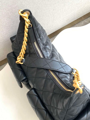 Chanel AS5302 Hobo Shiny Lambskin & Gold-Tone Metal Black - Default Title - View 6