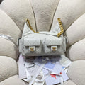 Chanel AS5302 Hobo Shiny Lambskin & Gold-Tone Metal Gray