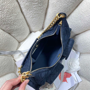 Chanel AS5302 Hobo Shiny  Denim & Gold-Tone Metal Dark blue - Default Title - View 7