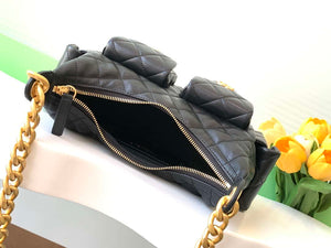 Chanel AS5339 Small Hobo Shiny Lambskin & Gold-Tone Metal Black - Default Title - View 8