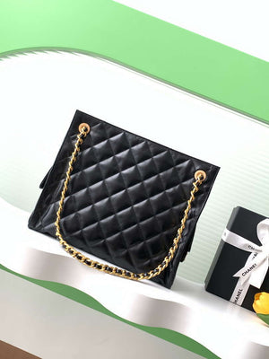 Chanel AS5303 Hobo Lambskin & Gold-Tone Metal Black - Default Title - View 3