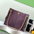 Chanel AS5303 Hobo Suede & Gold-Tone Metal Light Purple - Default Title - View 1