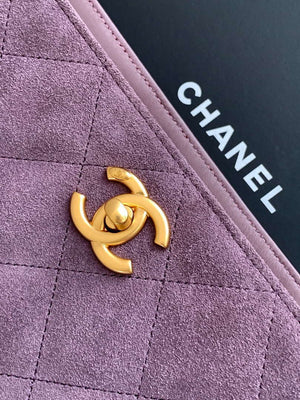 Chanel AS5303 Hobo Suede & Gold-Tone Metal Light Purple - Default Title - View 6