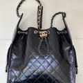 Chanel AS5311 Hobo Bag Lambskin & Silver Gold-Tone Metal Black