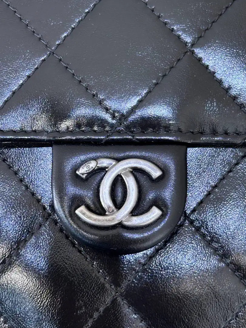 Chanel AS5311 Hobo Bag Lambskin & Silver Gold-Tone Metal Black