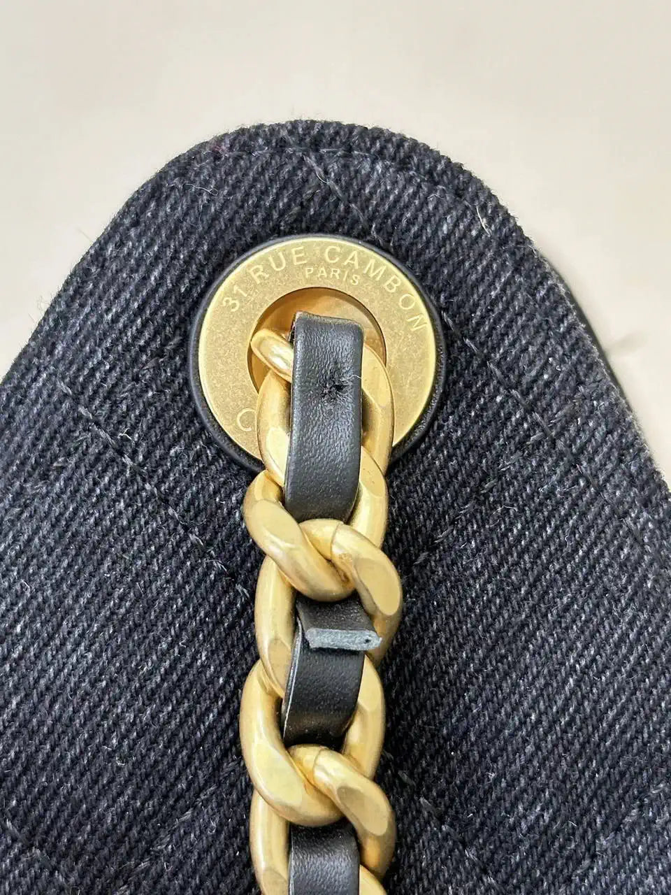 Chanel AS5311 Large Hobo  Denim canvas  & Gold-Tone Metal Black