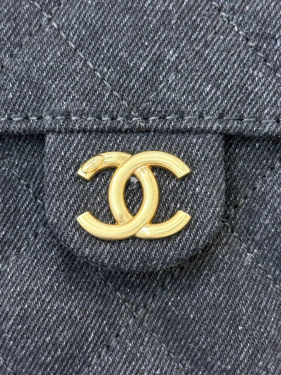 Chanel AS5311 Large Hobo  Denim canvas  & Gold-Tone Metal Black