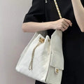 Chanel AS5311 Large Hobo Shiny Calfskin & Gold-Tone Metal White
