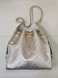 Chanel AS5311 Large Hobo Shiny Calfskin & Gold-Tone Metal Ligth Gold