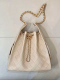 Chanel AS5311 Large Hobo Shiny Calfskin & Gold-Tone Metal Apricot